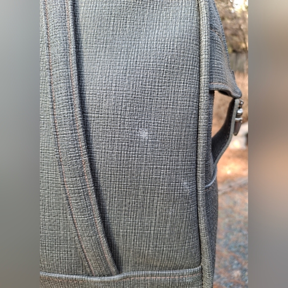 VTG 1960's American Tourister Grey Faux Tweed Tiara Carry On Satchel Travel Bag - Picture 6 of 16